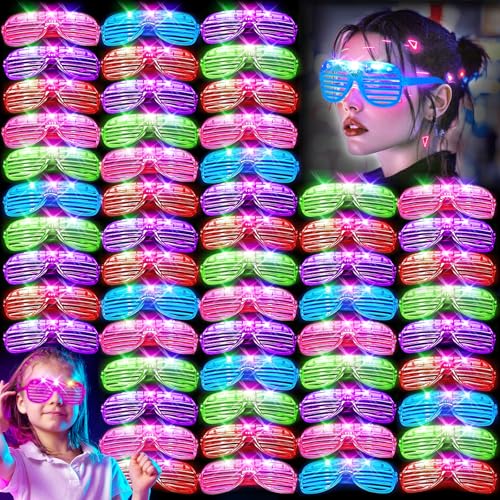 HONLYNE 180 PCS Light Up Glasses, Glow In The Dark Party Supplies, LED Glasses, Glow Glasses, Glow In The Dark Glasses for Kids and Adults, Neon Glasses for Glow Party, Wedding, Birthday, New Year