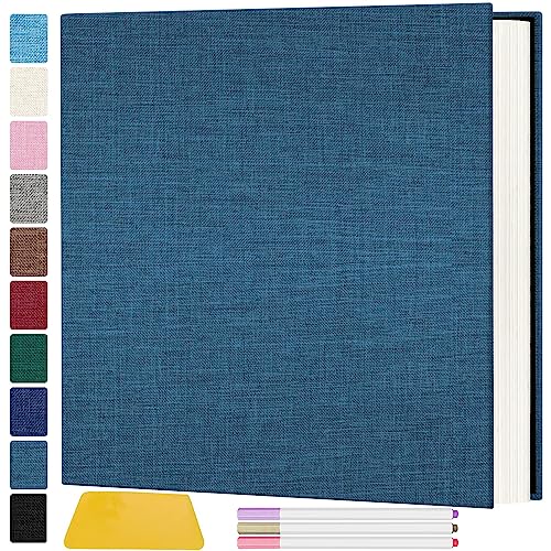 Zesthouse Photo Album Self Adhesive Pages, 60 Pages Magnetic Scrapbook Albums with Sticky Page,Photos Album Holds 8x10 & 5X7 & 4x6 & 6x8 & 3x5, Large Picture Book Ideal for Family,Wedding,Baby