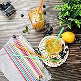 500 Pcs Colorful Disposable Drinking Plastic Straws.(0.23'' diameter and 8.26" long)-8 Colors