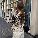 SIAIBIN Cow Print PU Jacket Women Cropped Faux Leather Jackets Y2k Vintage 90s Cowgirl Outfit Fall 2025 Trendy (Brown,M,Medium)