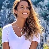 Pearl Cross Necklace for Women Nature Freshwater Baroque Pearl Cross Necklace Big Pearl Cross Necklace Pearl Cross Necklace Non Tarnish Chunky Freshwater Cross Necklace