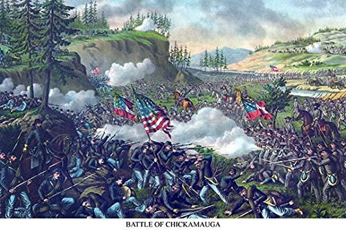 Decisive Defeat of Union Forces under General Rosecrans by General Braxton Bragg of the Army of Tennessee Poster Print (24 x 36)