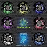 Kus Rock Band Record Clock Gift for KISS Fans Creative Wall Clock Vinyl Record Material Classical CD Wall Art Clock