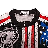 Weimostar Men's USA Cycling Jersey Short Sleeve Biking Shirts Breathable with Pokects Black Size M