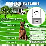 FOCUSER Electric Wireless Dog Fence System, Pet Containment System for 2 Dogs and Pets with Waterproof and Rechargeable Collar Receiver for 2 Dog Container Boundary System (White)