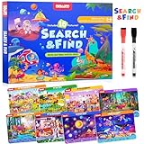 Search and Find Activity Books for Kids Ages 3-5, Toddler Travel Games Toys for Car Airplane, Road Trip Activities for Kids Games 4-8, Preschool Learning Activities, Educational Seek Birthday Gifts