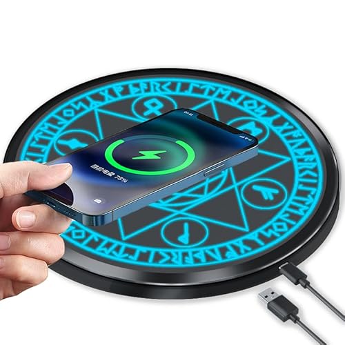 Wireless Charger Magic Qi 15W Wireless Charging Pad,Compatible with iPhone 15 14/14 Pro/14 Pro Max/Xs Max/XR/XS/X/8/8 Plus,Fast Charging S10/S10+/S9/S8/Note 10/10+/9/8 (No AC Adapter)