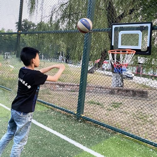 Innovz Basketball Hoop Outdoor Wall Mounted, Sturdy Kids Basketball Backboard and Rim for Pole Mount/Fence/Garage Door, Strap-on or Suspension Mounting