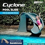 S.R.Smith 698-209-58123 Cyclone Right Curve Pool Slide, Sandstone