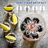 Party Drink Shot Dispenser with 6 Shot Glasses Set - Acrylic Touchless Liquor Dispenser and Holder Shot Pourer for Beverage | Cider | Liquor | Cocktail - Fun Bar Accessories Home Gifts