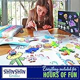 shinshin creation XL Fuse Beads kit, Melty Beads Melting Beads for Kids Crafts | Iron Beads for Kids kit - Fuse Beads pegboards, pearler Beads. Hama Beads Compatible - 11000pcs 5mm