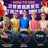 OLUPP 84 PCS LED Glasses, 5 Colors Light Up Glasses with 3 Light Modes, Glow in The Dark Party Supplies, Glow Glasses for Rave Party,Wedding, Birthday, Concert, New Year, Carnival