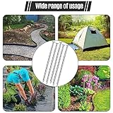 Nuenen 500 Pack 6 Inch Spiral Metal Landscape Spikes Artificial Turf Stakes Galvanized Grass Nails Heavy Duty Landscape Edging Anchoring Spikes for Artificial Turf Weed Barriers Paver Carpentry Tent