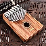 Bopchk 17 Key Thumb Piano Carlimba Gold Sandalwood April Ocean Edition with Deer,A