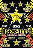 Factory Effex Sponsor Logo Sticker Sheet Rockstar Energy Sticker Sheet