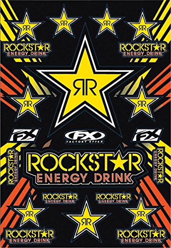 Factory Effex Sponsor Logo Sticker Sheet Rockstar Energy Sticker Sheet