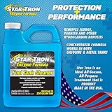 STAR BRITE Star Tron Fuel Tank Cleaner - Remove Sludge, Varnish & Other Deposits - Rejuvanate Old, Stale Fuel - Concentrated Formula Works In Gas Tanks & Diesel Tanks - 64 OZ (093664) , blue