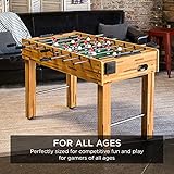 Best Choice Products 48in Competition Sized Foosball Table, Arcade Table Soccer for Home, Game Room, Arcade w/ 2 Balls, 2 Cup Holders - Light Brown