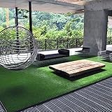 LITA 7ft x 13ft Realistic Deluxe Artificial Grass Synthetic Thick Lawn Turf Carpet Perfect for Indoor/Outdoor Landscape, 7'X13', Green