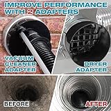 Sealegend 33-Piece Dryer Vent Cleaner Kit Omnidirectional Include 33Feet Dryer Vent Brush Blue Dryer Vacuum Attachment Lint Brush Vacuum&Dryer Adapter