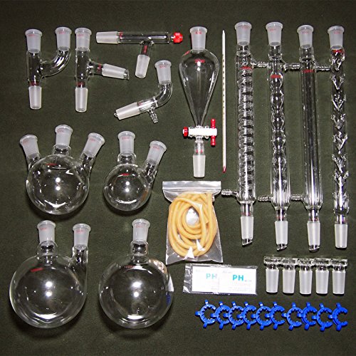 24/40,New Organic Laboratory Glassware Kit,32 PCS,Lab Unit,Chemistry Set