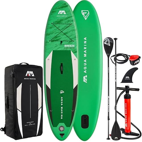 Aqua Marina Breeze 9'9" Inflatable SUP Board Combo 1 / Stand Up Paddle Board Including Pump, Fin, Paddle & Carry Bag
