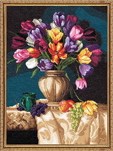 Janlynn Joy of Spring Counted Cross Stitch Kit, Blue, Orange