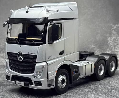 FloZ for Mercedes for Benz for Actros C Tractor Trailer Silver for Cummins Engine 1:24 Truck Pre-Built Model