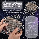 LUCKIPLUS Cute Kalimba Thumb Piano 17 Keys-Star Crystal Acrylic Finger Piano-Portable Mbira Musical Instruments Cute Christmas Gift with Tune Hammer and Study Instruction for Adults Beginners