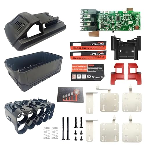 Janllenton 18V 10-Cell 21700 Battery Replacement Case for Milwaukee M18 48-11-1865 - DIY Repair Kit for 6.0Ah and 8.0Ah Batteries (Battery Not Included)