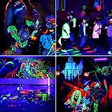 Black Light Bar Glow Party - 54W 18LEDs Powerful UV Black Light Glow in The Dark Party Supplies for Blacklights Party Body Paint Birthday Music Dance Nightclub Halloween Christmas Stage Lighting