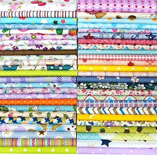 Quilting Fabric, Misscrafts 200pcs 6" x 6" (15x15cm) Cotton Craft Fabric Bundle Squares Patchwork Pre-Cut Quilt Squares for DIY Sewing Scrapbooking Quilting Dot Pattern