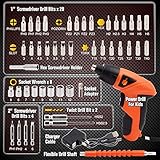 JoyTown Kids Real Power Drill Set – Electric Cordless Drill Tool Kit for Children with Interchangeable Bits, Flexible Shaft, Charger, All in Carrying Case, Learning Tools for Boys & Girls Home DIY