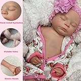 Abenduot 18inch/45cm Timothy Baby Full Body Solid Silicone Baby Girl Dolls,not Vinyl,Realistic Handmade Soft Silicone Reborn Doll Washable