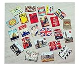 London Refrigerator Magnets Set of 24 United Kingdom England Souvenirs Magnetic Fridge Magnet Home Decoration Accessories Arts Crafts