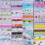 Quilting Fabric, Misscrafts 200pcs 6" x 6" (15x15cm) Cotton Craft Fabric Bundle Squares Patchwork Pre-Cut Quilt Squares for DIY Sewing Scrapbooking Quilting Dot Pattern