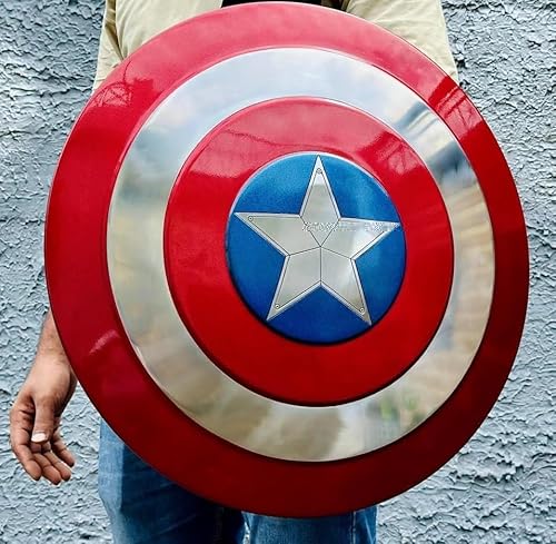 Dthrei Company Captan America Shield | The First Shield | super-soldier Steve Rogers Shield | Collectible Metal Shield (18 Inch)