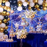 Navy Blue Balloon Garland Kit - 100pcs Blue and White Balloons with Gold and Star Foil Balloons - Perfect for Blue Parties and Celebrations