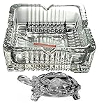 Crystal Glass Turtle Tortoise with Plate for Feng Shui and Vastu Best Gift for Career and Good Luck Set Showpiece Worship Spiritual Religious Festivities Home Temple Use Gift