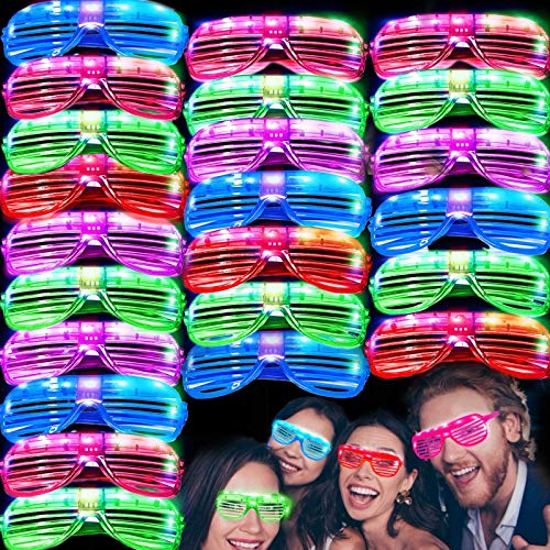 50 Pack Glow Sticks Glasses Bulk Party Pack,LED Glasses,Light Up Glasses,Glow In The Dark Party Supplies, Neon Glasses, Party Sunglasses Carnival Birthday Wedding Halloween Fiesta Concert Party Favors
