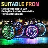 Sumree 2-Tire Pack LED Bike Wheel Lights with USB Rechargeable Battery Bike Lights 16 Modes 7 Colors Changing Over,Get Brighter and Visible from All Angles for Ultimate Safety …