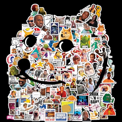 337 pcs Meme Stickers, Funny Stickers for Adults & Teens, Waterproof Vinyl Stickers for Water Bottles, Laptop Sticker Pack, Computer, Phone, Hard Hat