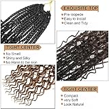 Goddess Box Braids Crochet Hair With Curly Ends 14 Inch Bohomian Box Braids Crochet Braids 8 Packs 3X Crochet Braids Synthetic Braiding Hair Extension for Black Women (14 Inch (Pack of 8), 1B-4-30)……