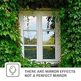 WPCTEV One Way Mirror Window Film Daytime Privacy Heat Control Film Solar Film Non-Adhesive Window Tint for Home and Office Black Silver 6 Mil 35.4 Inch x 13.1 Feet