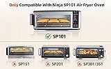 Replacement Baking Pan and Parchment Paper for Ninja Foodi SP101, Black Non-stick Baking Tray Air Fryer Liners Air Fryer Oven Accessories for Ninja Flip Toaster Oven