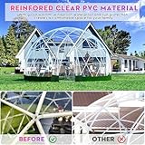 12*7.2FT Garden Dome Igloo, Outdoor PVC Bubble Tent Dome for 4-8 Person, Greenhouse Garden Igloo with Window, Waterproof Clear Dome Tent Suitable for Camping, Party, Wedding