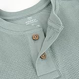 HonestBaby 5-Pack Waffle Henley Long Sleeve Shirts 100% Organic Cotton for Infant Baby and Toddler Boys, Unisex , Good Natured, 12 Months