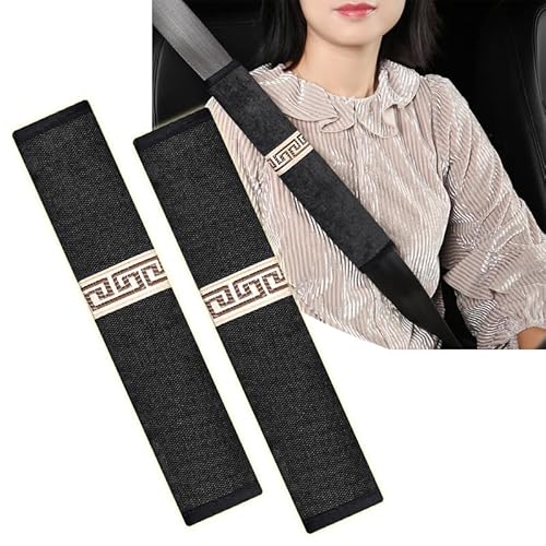 HjjingH Seat Belt Cover for Hyundai i30, Harness Pad, Car Seat Belt Strap Cushion, Backpack Shoulder Pad, Neck Pad Protector, No Neck Rubbing, Protect Your Clothes,Black-23 cm