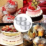 Nuenen 12 Pieces Round Cake Pans 4 Inch Aluminum Round Mold Smash Cake Baking Cheesecake Pans for Home Party Baking Supplies