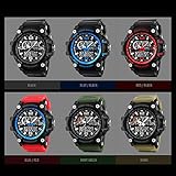 SKMEI Men's Digital Sports Watch, 50M Waterproof Military Watches LED Screen Large Face Stopwatch Alarm Wristwatch